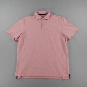 Johnnie-O Hangin' Out Pink Surfer Polo Mens Size Large Heathered‎ Casual